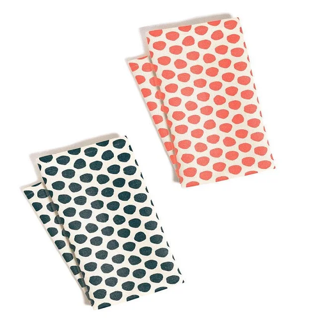 Recycled 100% cotton yarn dyed check table cloth kitchen towels napkin Flower Design Clean Towel Photo Printing Table Kitchen