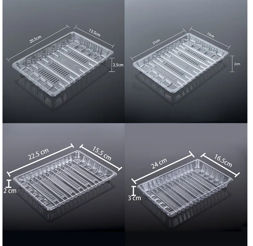 Absorbent Clear Plastic Meat Packing Tray For Supermarket Bandejas Desechables Meat Tray Packaging