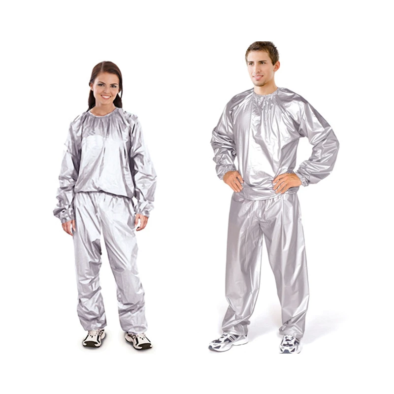 High Quality Sauna Suit Gym Sport Exercise Fitness Weight Loss Body Slim Anti-rip Pvc Sauna Sweat Suit Set Price For Men Women