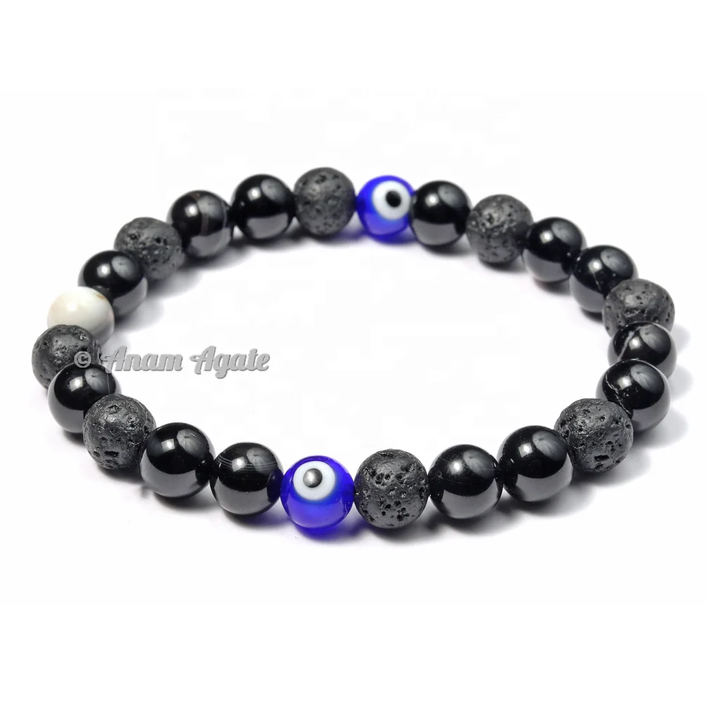 Evil Eye Chakra Beads Bracelets for Sale Buy Online Best Quality Natural Crystals Beads Bracelet Handmade Men Women Stretchy