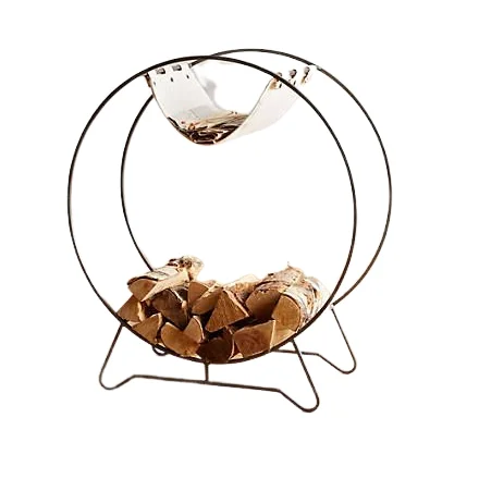 Hot Selling Camping Wood Rack Firewood Storage Outer door Log Holder Heavy Duty Metal Iron Folding Firewood Rack