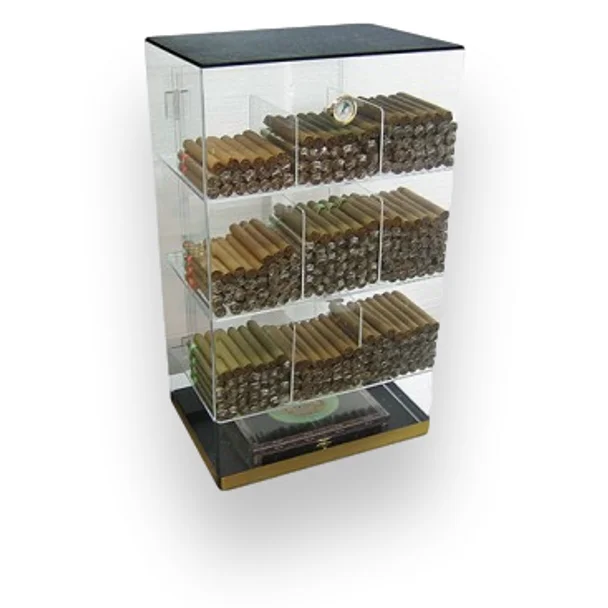 Custom Carbon Fiber Cigar Humidor Box acrylioc Cigar Cases