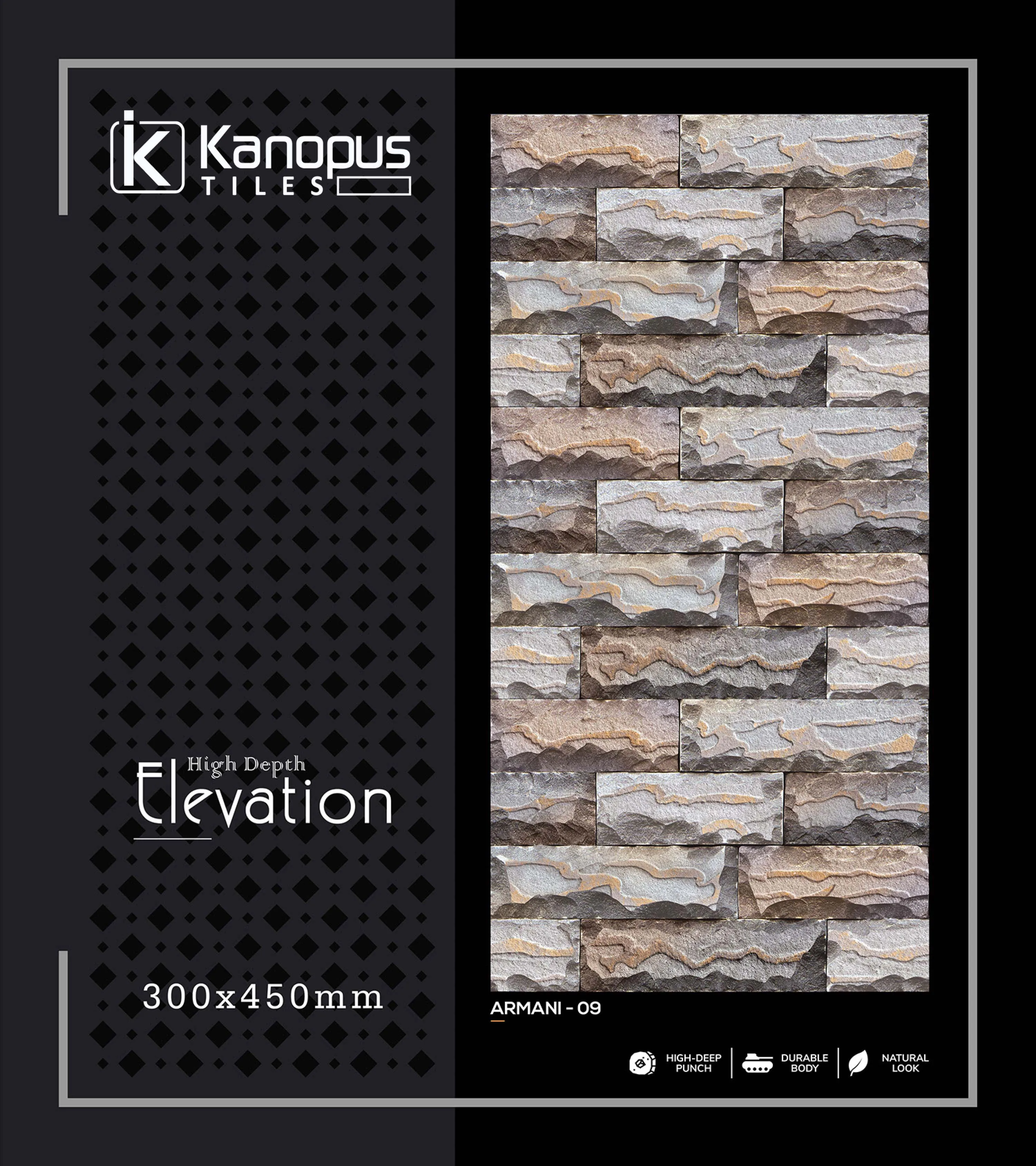 Best tiles ceramic digital 300 x 450 wall tile High Depth Elevation matt marble interior office building home wall tiles