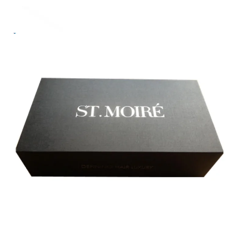 Customized printing black magnet closure apparel packing gift packaging paper box