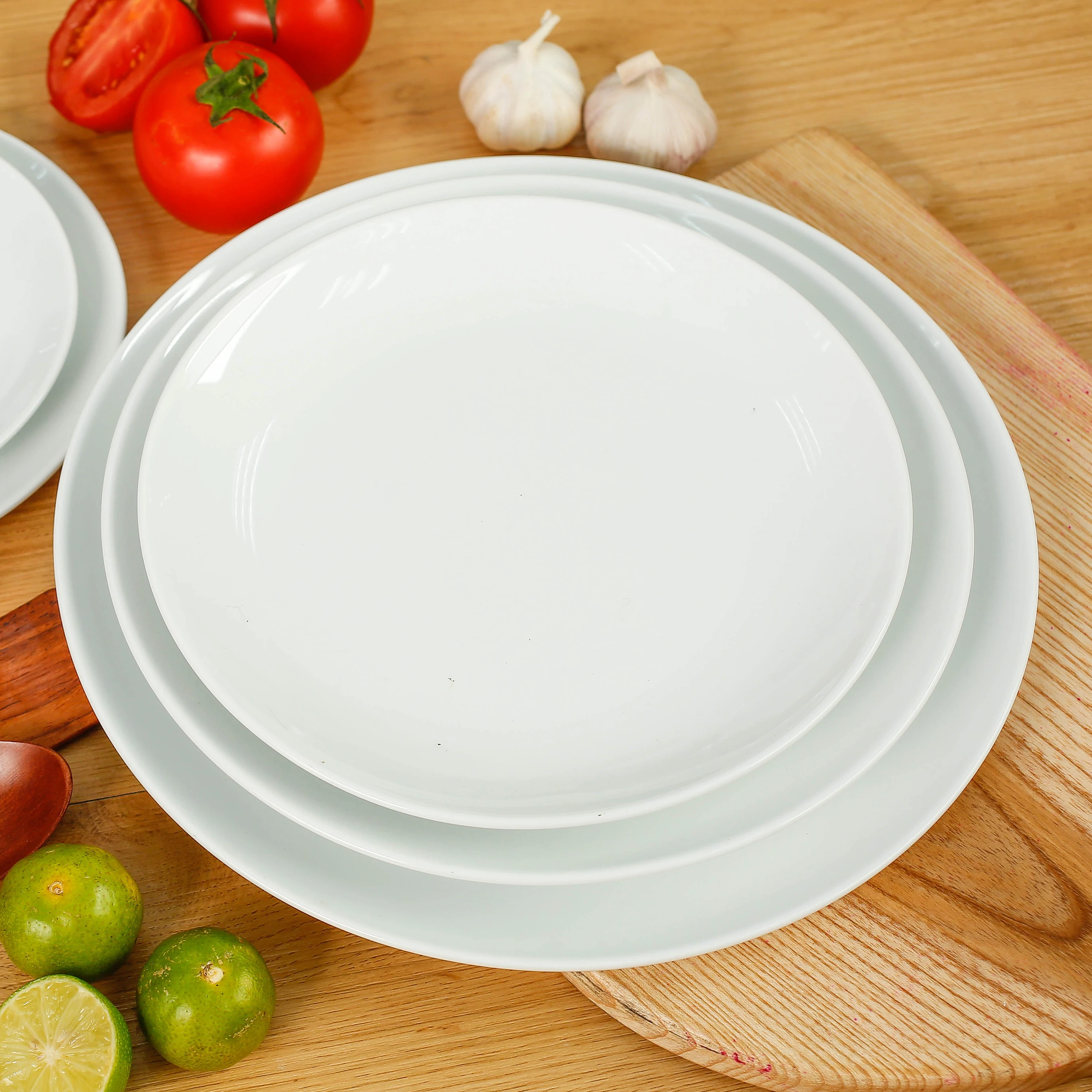 OEM 10' Round dinner plate porcelain tableware for high quality hotels and restaurants wholesale porcelain manufacture