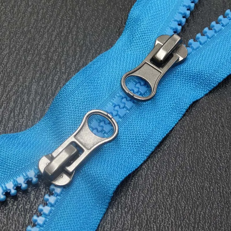 NO.6 Plastic zipper colors tape open end resin zips factory bag zippers with auto lock sliders.for jacket