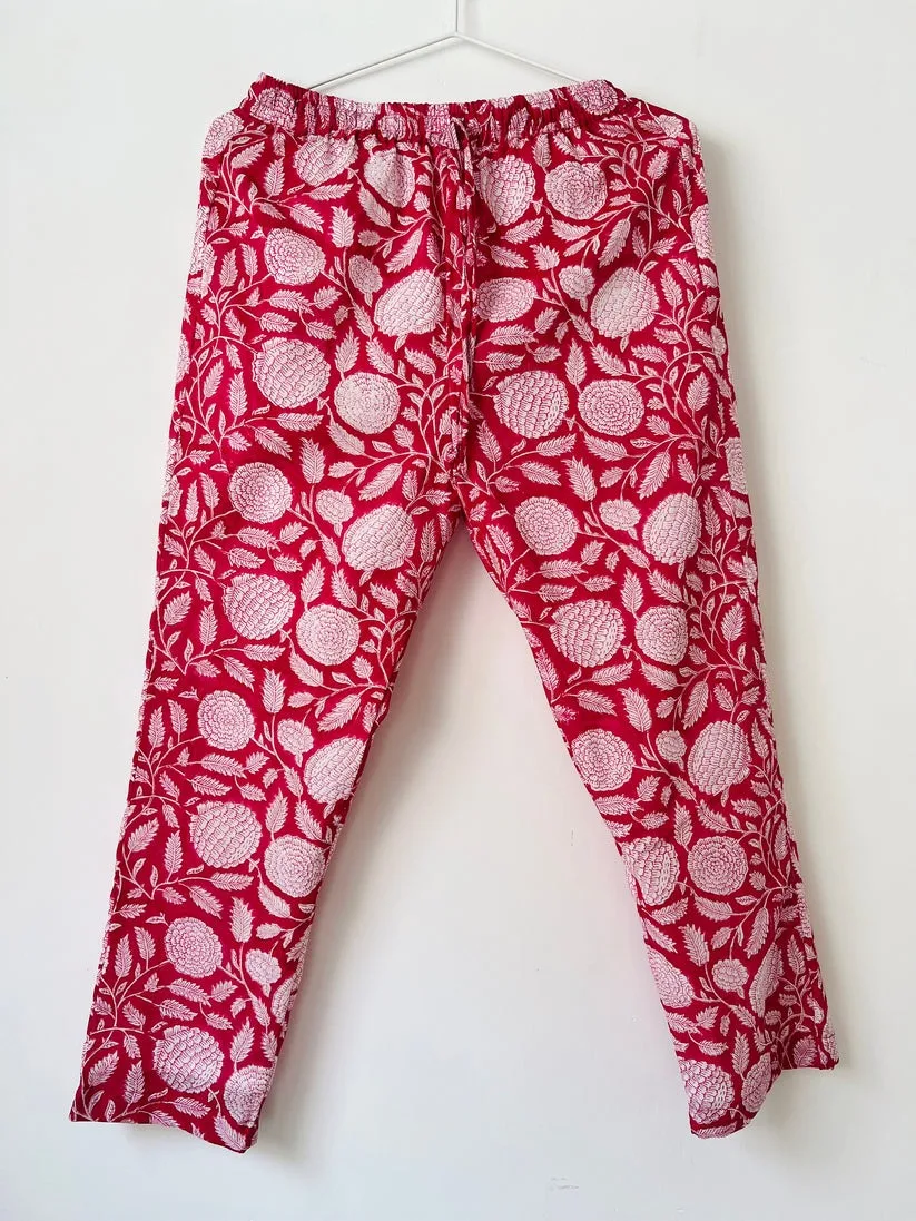 Magenta Jhaal Co-ord Set Casual Dress for Womens closed neck Cotton Women Dress from Indian Manufacturer and Exporter