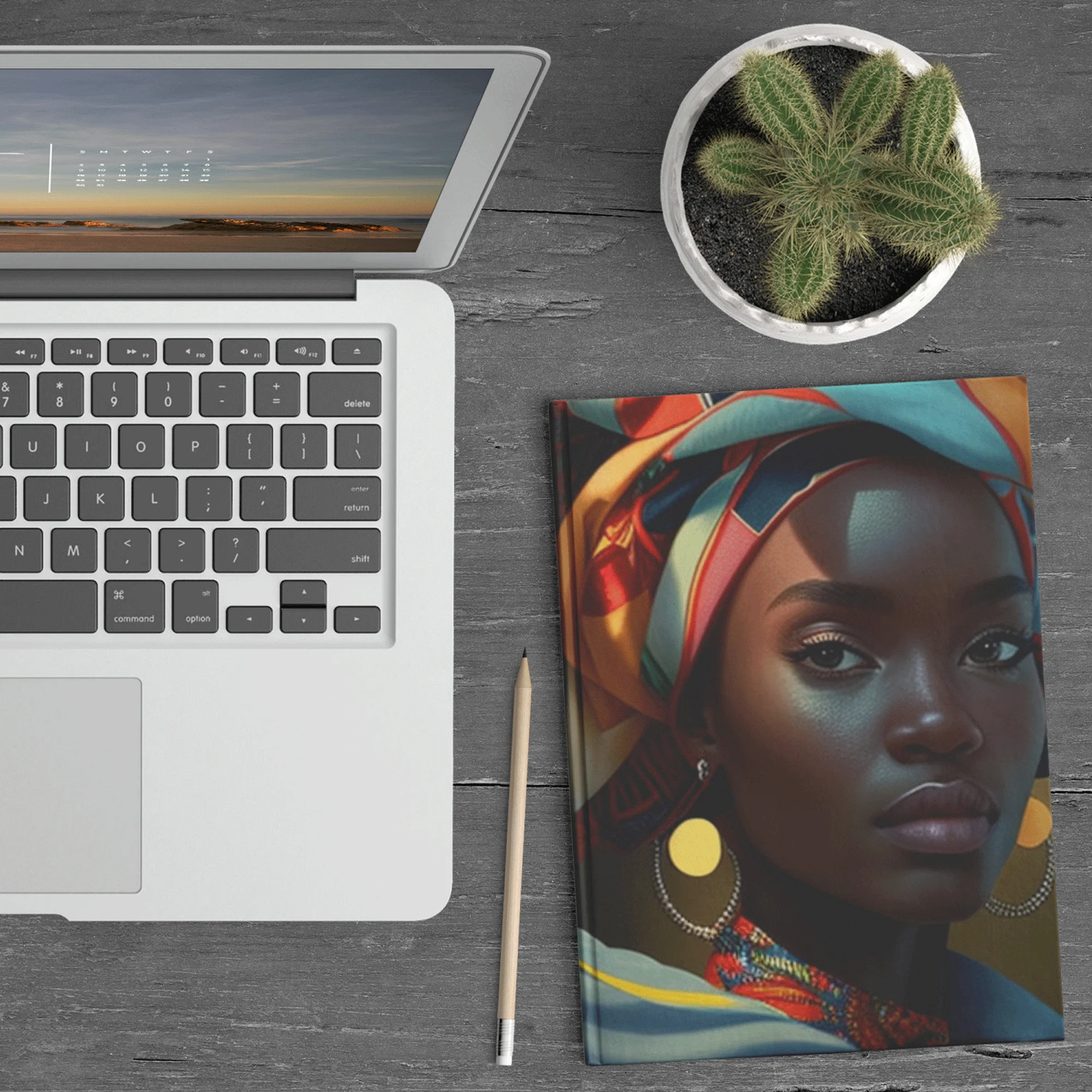 LABON Custom Printing Logo Hardcover Notebook Melanin African American Daily Black Girl Journals