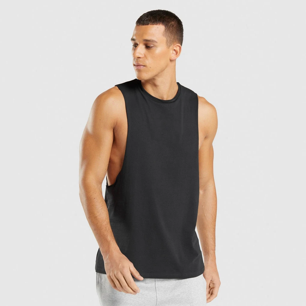 Мужская майка для фитнеса с открытой боковой проймой