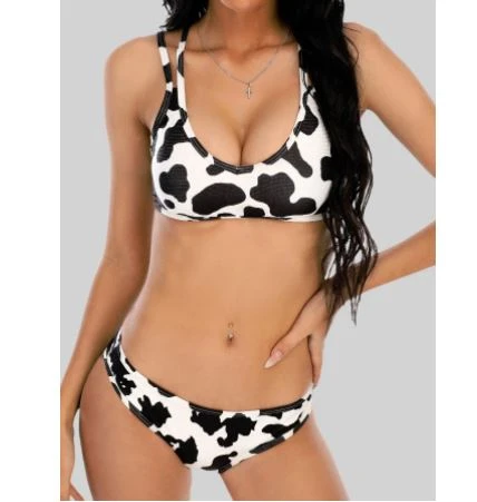 2023  top demanded  Female Bikini printed swim wear Sexy Split Swimsuit Suit Push-Up Women Beachwear Swimwear Ladies for sale