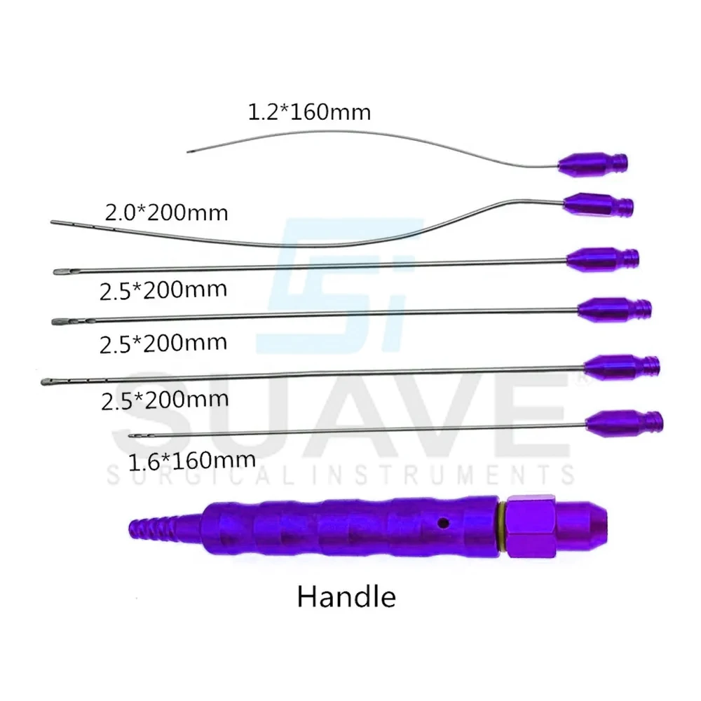 Лидер продаж набор канюль для липосакции с ручкой иглы трансплантации трансплантата помощью безупречного хирургического инструмента