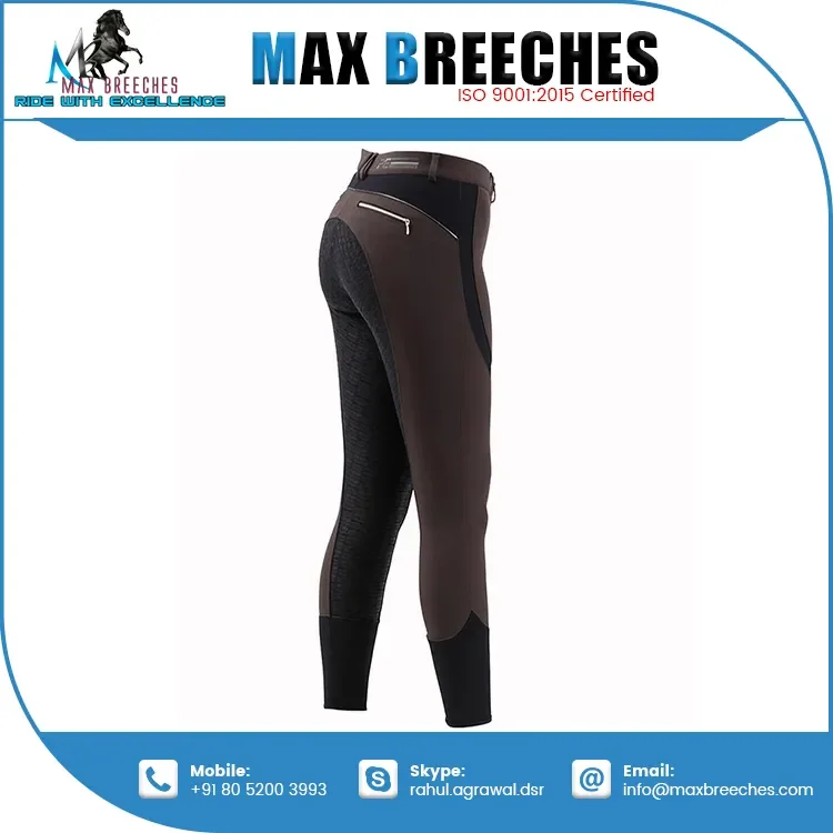 Wholesale Price Comfortable Horse Riding Kids Breeches Equestrian Clothing Jodhpurs with Silicone Printing Tight Type