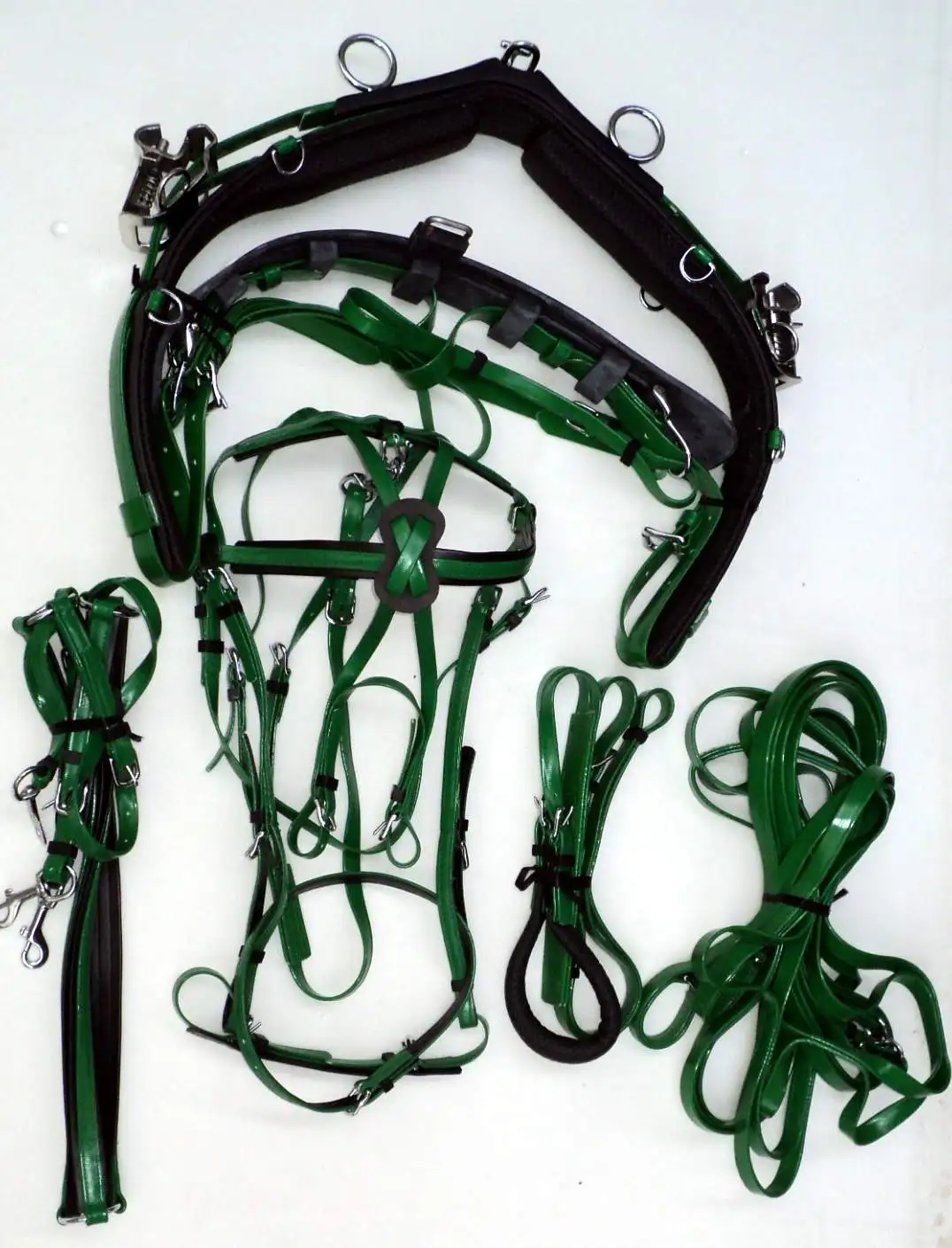 Премиум-качество кожаная лошадь немецкий комплект ремней двойная в комплекте поводки и мягкая подкладка