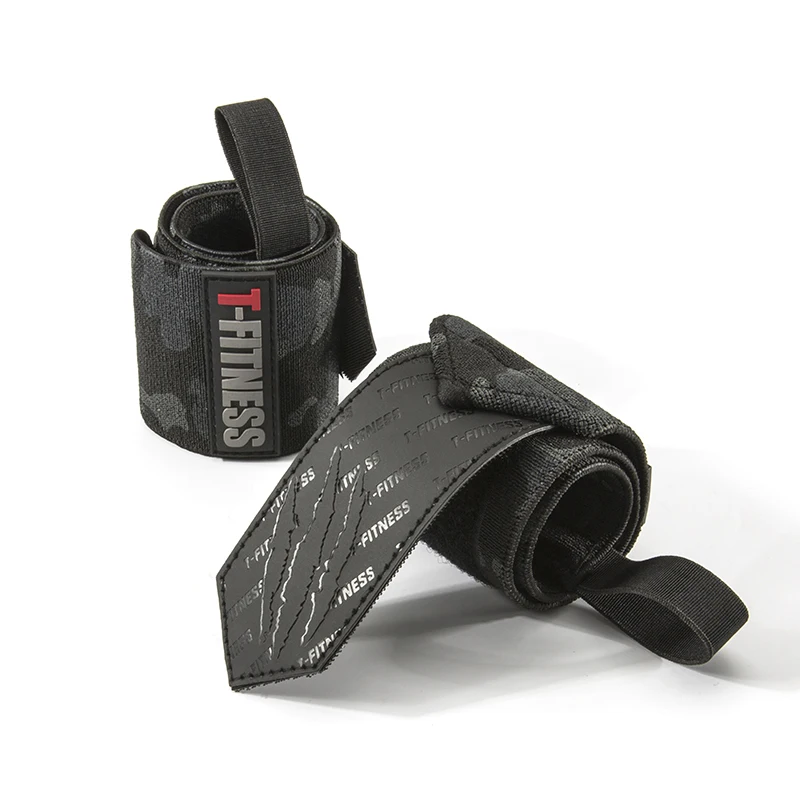 Fitness Cross Fit Safety Wrist Wraps Custom Logo Adjustable Wrist Support Weightlifting Wristband strap Brace with Thumb Loop