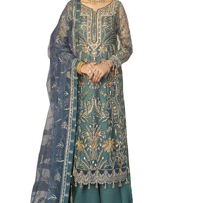Premium Quality 2022 Latest  Wholesale pakistani embroidered wedding wears customized color size best stitching quality