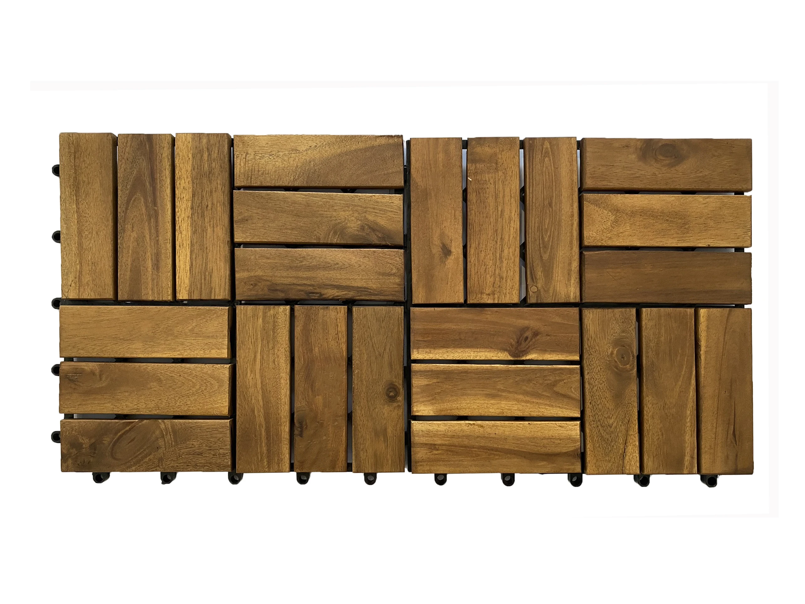 Modern ACacia Wood Deck Tiles from Vietnam Factory Smooth Interlocking Tiles Outdoor Spaces Convenient Tomized Packing Option