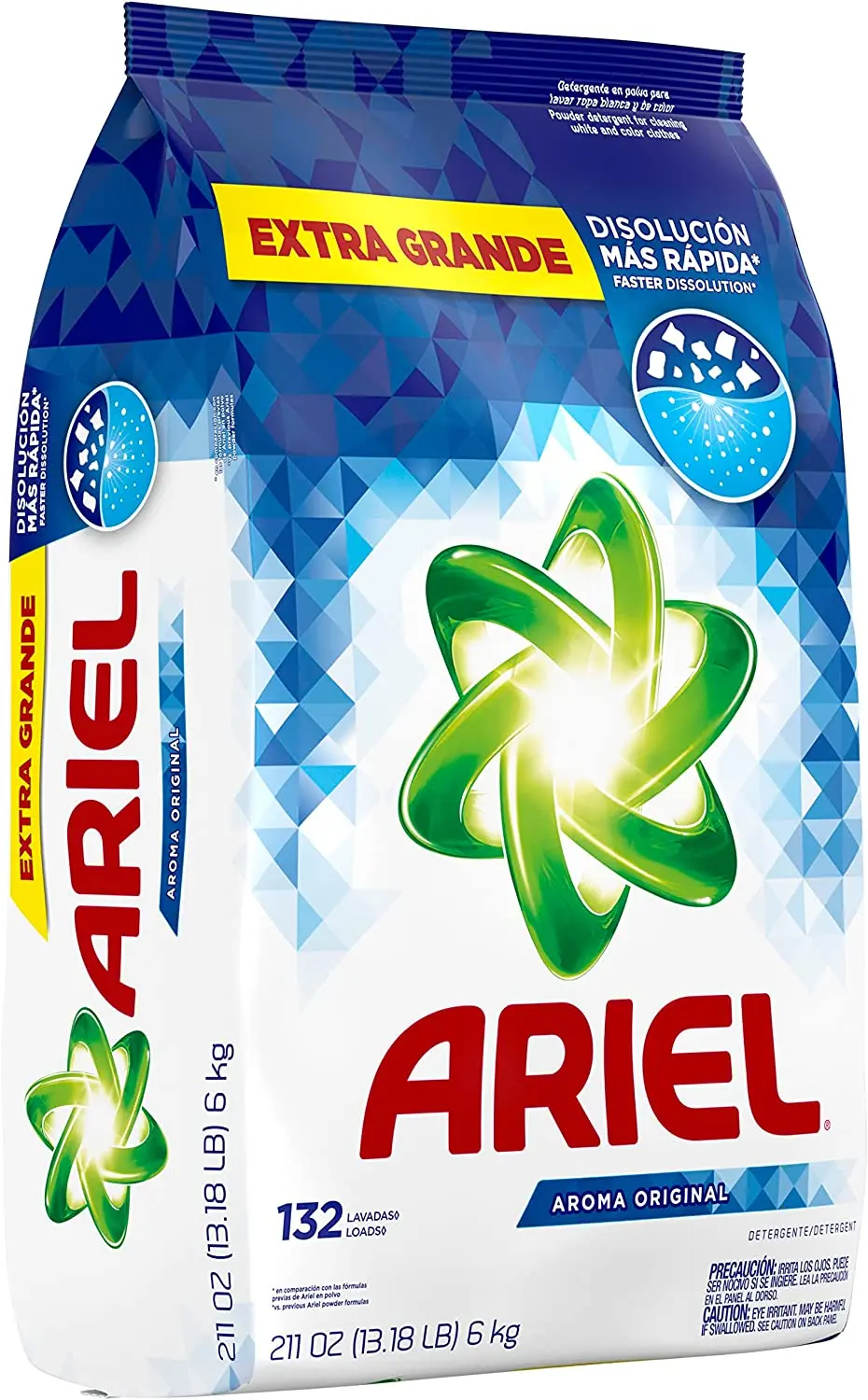 Ariel Powder Laundry Detergent, Original Scent, 132 loads, 211 oz