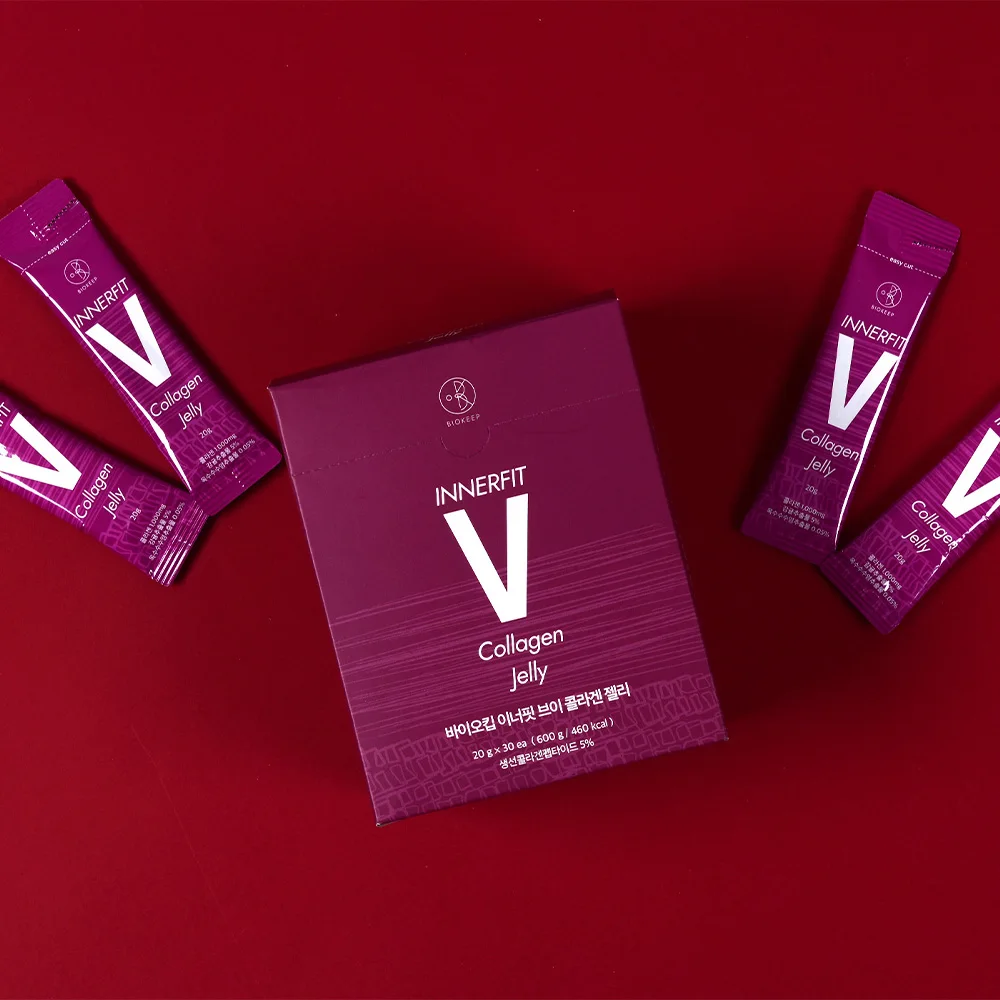 Коллагеновое желе BIOKEEP INNERFIT V с содержанием 1000 мг рыбьего коллагена с низким молекулярным весом для эластичности кожи