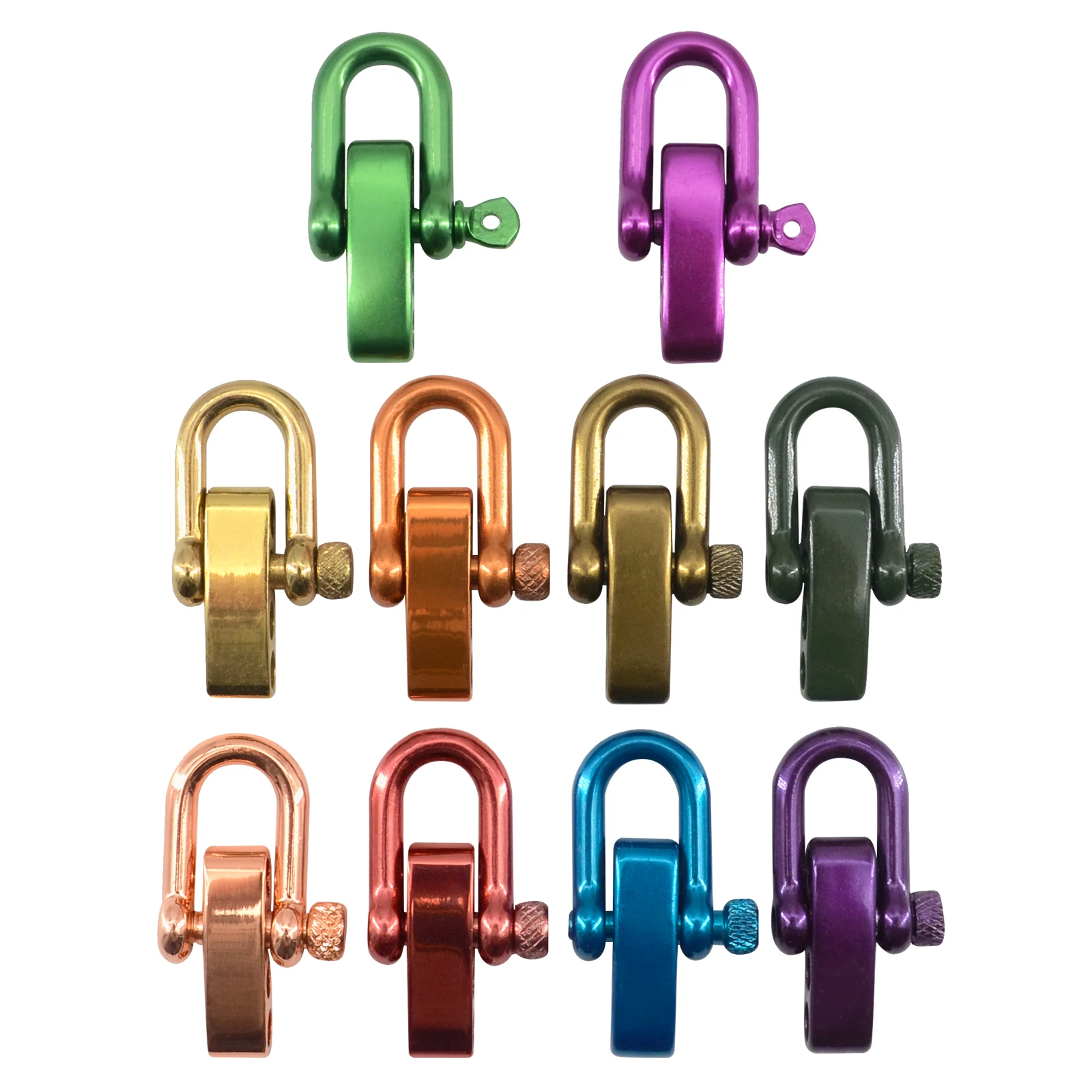 Hotsale colorful stainless steel Mini adjustable metal clasp of paracord bracelet