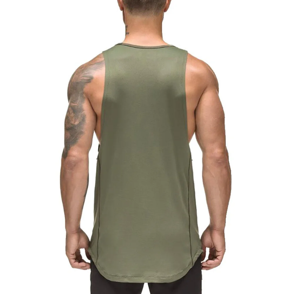 Wholesale 100% Cotton Men Printed Tank Tops High Quality Gym Fitness Tank Tops Breathable Sports Wear Training Tank Tops