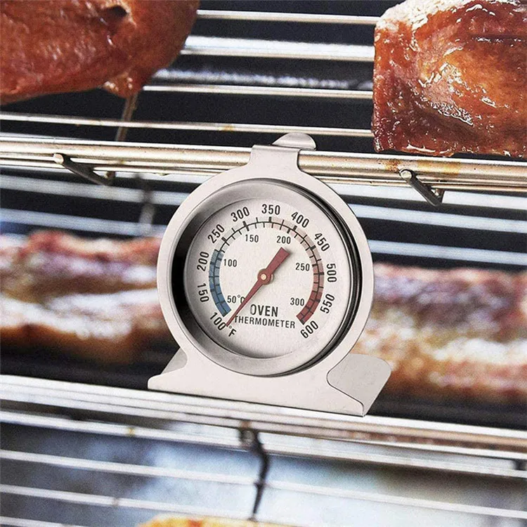 Home  oven Thermometer Kitchen Hanging Hook Panel Base Stainless Steel Dial Bimetal Fridge Freezer Refrigerator Thermometer