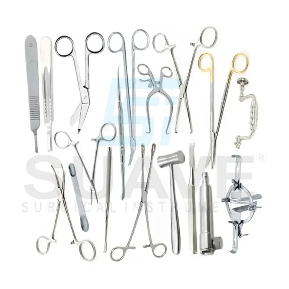 High Quality Surgical Set for Hospital Tool Kit Instruments Plastic Surgery of 18 by SUAVE SURGICAL INSTRUMNETS