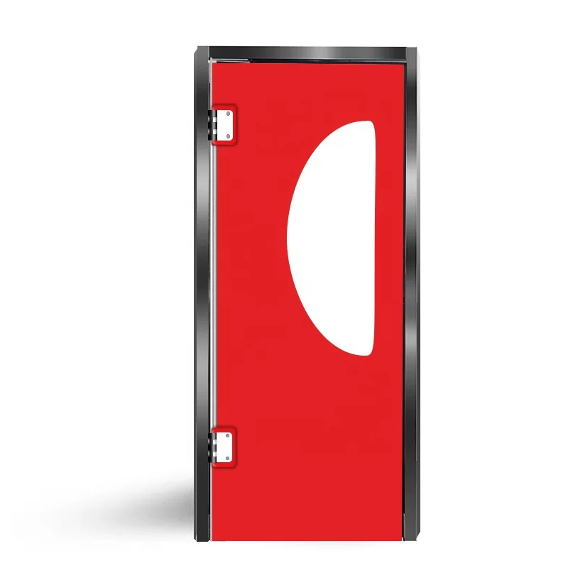 JST Single Leaf Half Door Fiber Glass White Bumper Strip Steel traffic Door