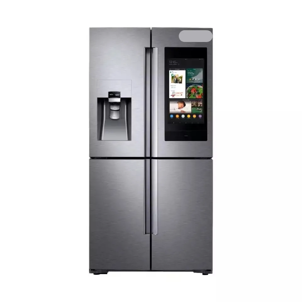 READY TO SHIP HOT 28 cu ft 4 door french door refrigerator with touch screen Stainless Steel