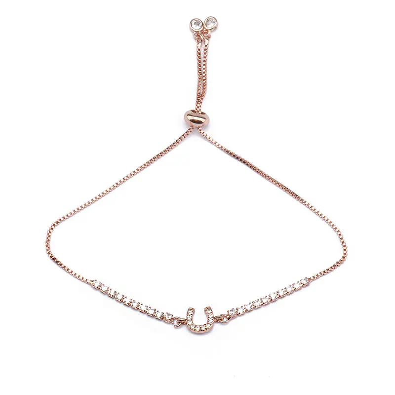 Low MOQ 10pcs Wholesale Women Stainless Steel Horse Shoe Jewelry Horseshoe Bracelet