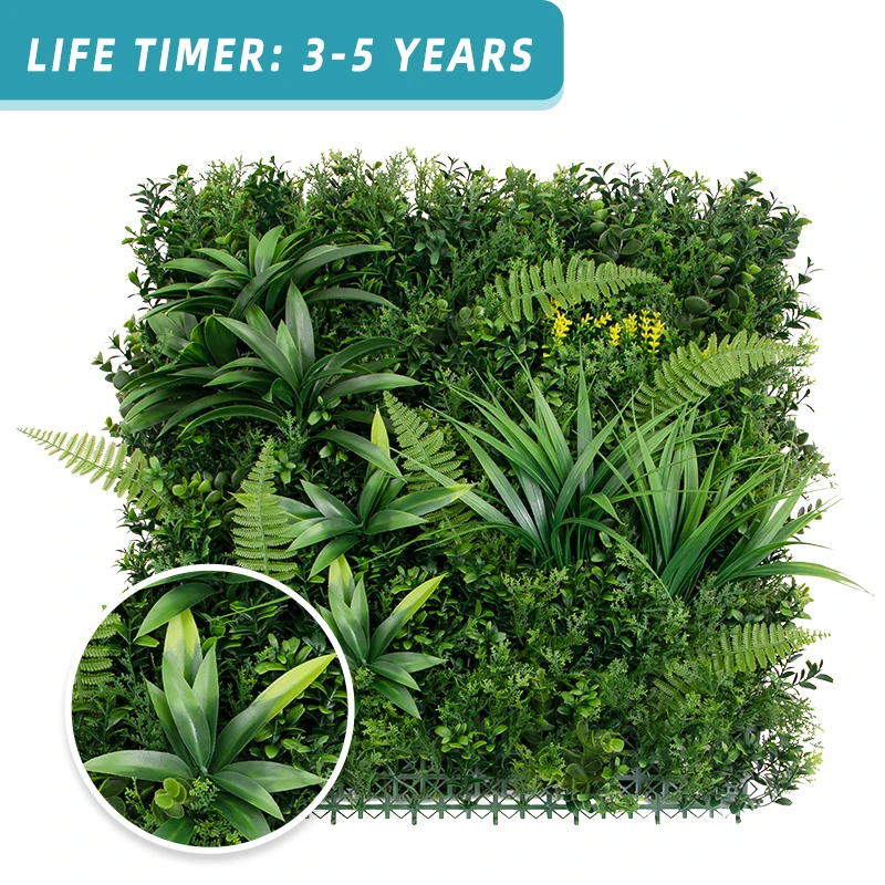 In Stock Living Wall Panels 3D Artificial Plant Wall Plastic Outdoor Green Lawn for Wall Hedge Privacy Screens Decor