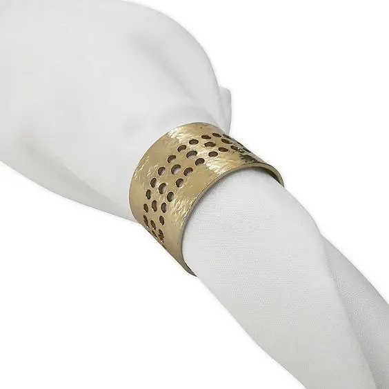 Made In India Metal Napkin Ring Hot Sale Bulk Supply Unique Napkin Tissue Collectable Metal Ring Gold Coated Made In India