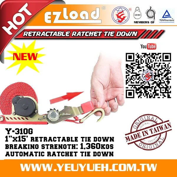 Self Retractable Ratchet Tie Down