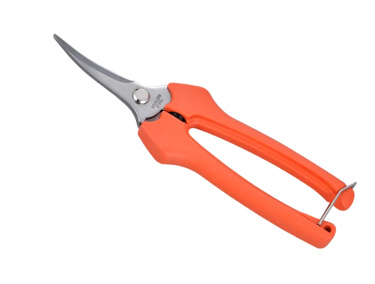 7-3/8 inch Stainless long curved grape cutter