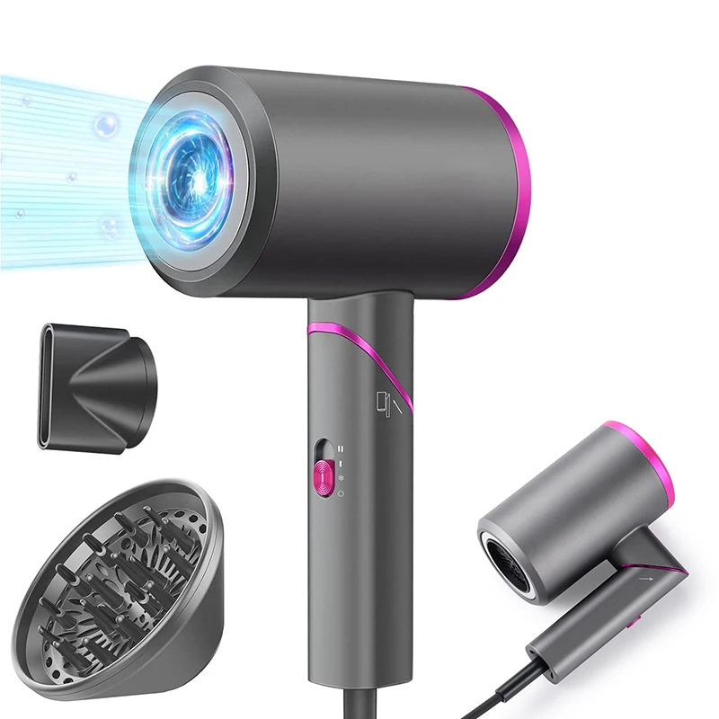 Складной легкий фен 1800 Вт Электрический Гостиничный высокоскоростной салонный для путешествий