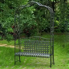 Park decor bench for sitting wooden and metal bench made of iron and wood handicraft product customize size and colo
