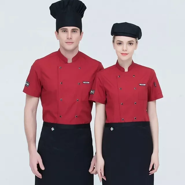 Custom double-breasted sushi chef uniform for cooking kitchen restaurant Cook Work wear chef Jacket made in India custom logo