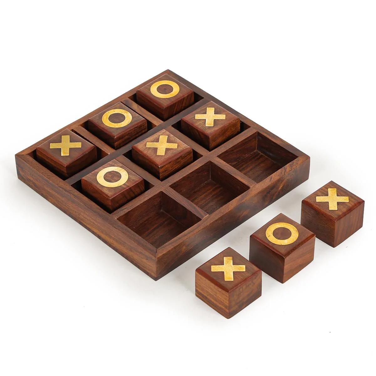 Набор деревянных игр Tic Tac Toe с винтажными XO Pieces Box для детей игры в помещении