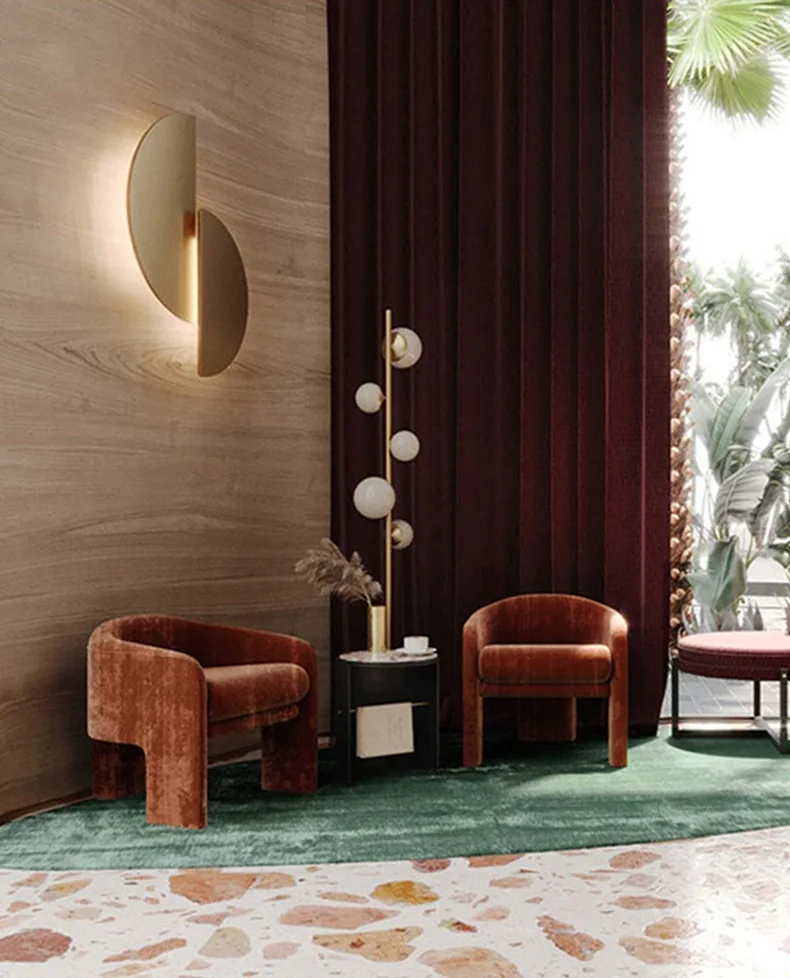 Italian style high density rebound foam comfortable leisure  sofa chair chair modern for living room dining room