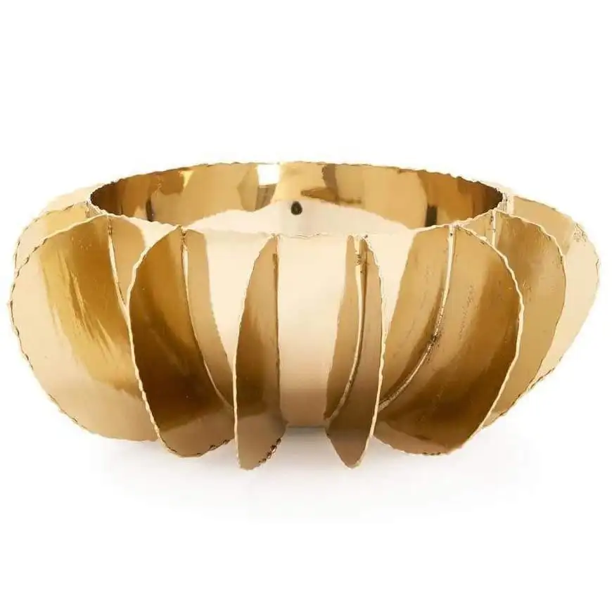 Luxury Stainless Steel Decorative Bowl Customized Design Salad Or Fruits Serving Bowl Handmade Nut Bowl OEM Factory sale