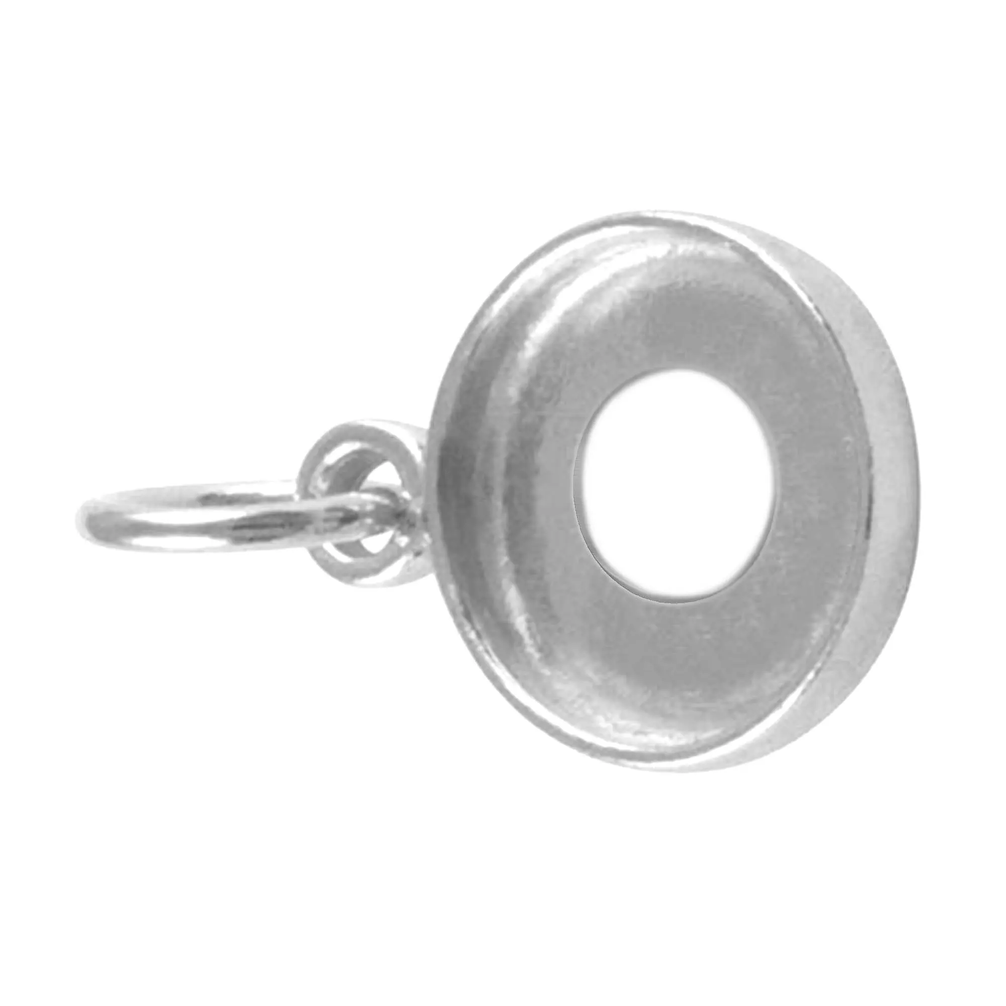 Best Selling Quality Semi Mounting 925 Sterling Silver Round Shape 4mm to 20mm Factory Price Bezel Cup Charm Pendant Setting