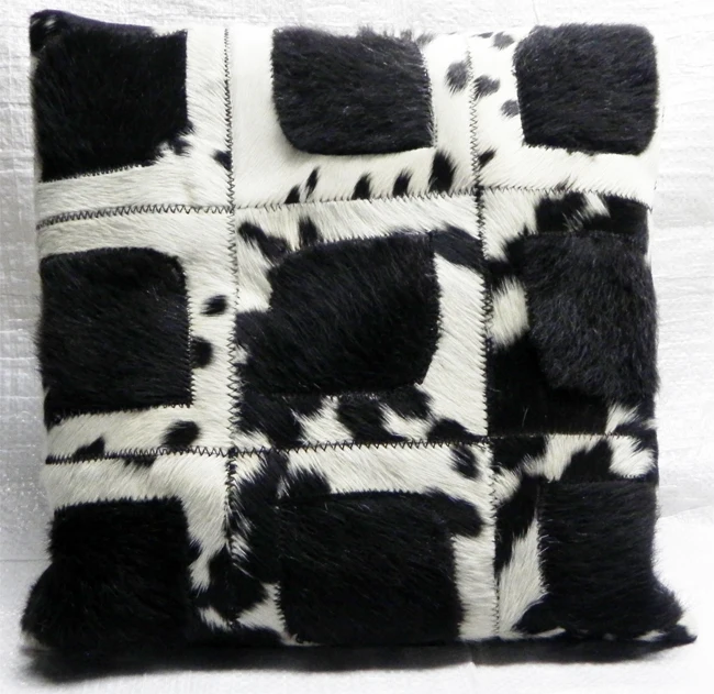 Hain on Hide Cushion, Modern Cowhide Cushion, Cowhide Cushion  For home and office Handmade Rugs and Carpets Indoor And Outdoor