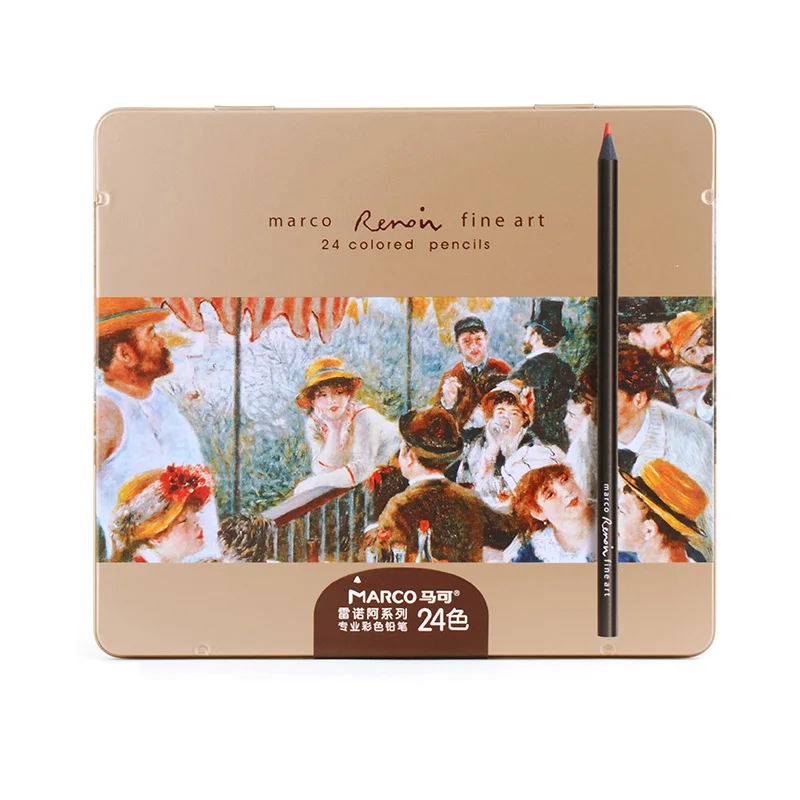 Marco 3200 24/36/48 colors Renoir oil based color pencils set colour pencils set for art coloring