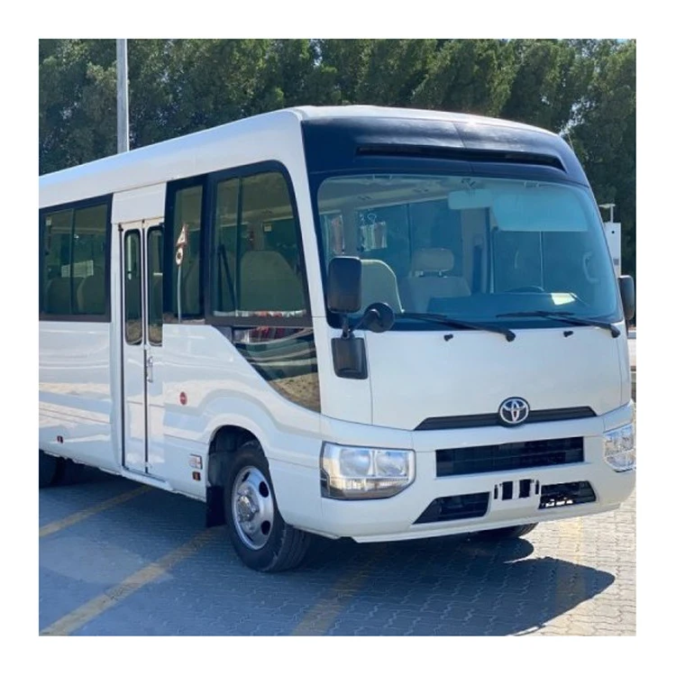 Оригинальный Подержанный мини-автобус Toyota Coaster для продажи 23 местный автобус пассажирский автомобиль Левостороннее управление каботажное судно