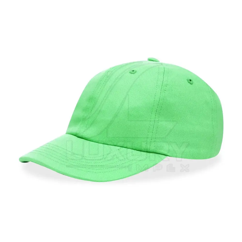 Neon Green Color Men Baseball Hats Best Quality 100% Cotton 5 panels Baseball Hats
