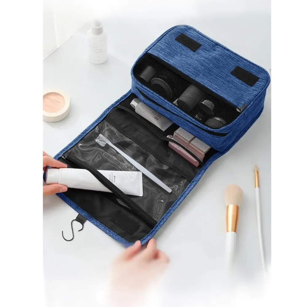 New Women Travel Make Up Kit Pouch Cosmetic Bag Wholesale Custom Cotton Canvas Toiletry Organizer Makeup Bag for Toiletries