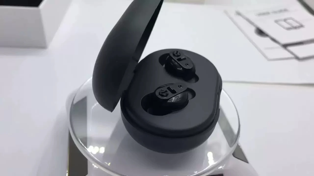 CIC ITE Hearing Aids Black White Ear Aid Rechargeable Sound Amplifier OTC Hearing Aid Value for Senior