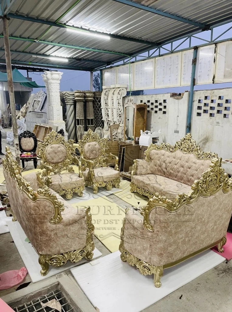 Give Your Living Room A Luxury Appearance with Premium Quality Teak Wood Sofa Sets Offered by DST Home Furniture