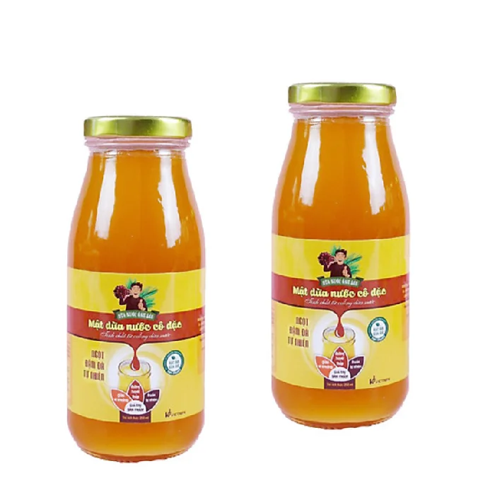 Original Yellow Color Liquid Form Mild Sweet Mellow Flavor Health Condense Sugar Type 250ml Nipa Palm Syrup Export From Vietnam