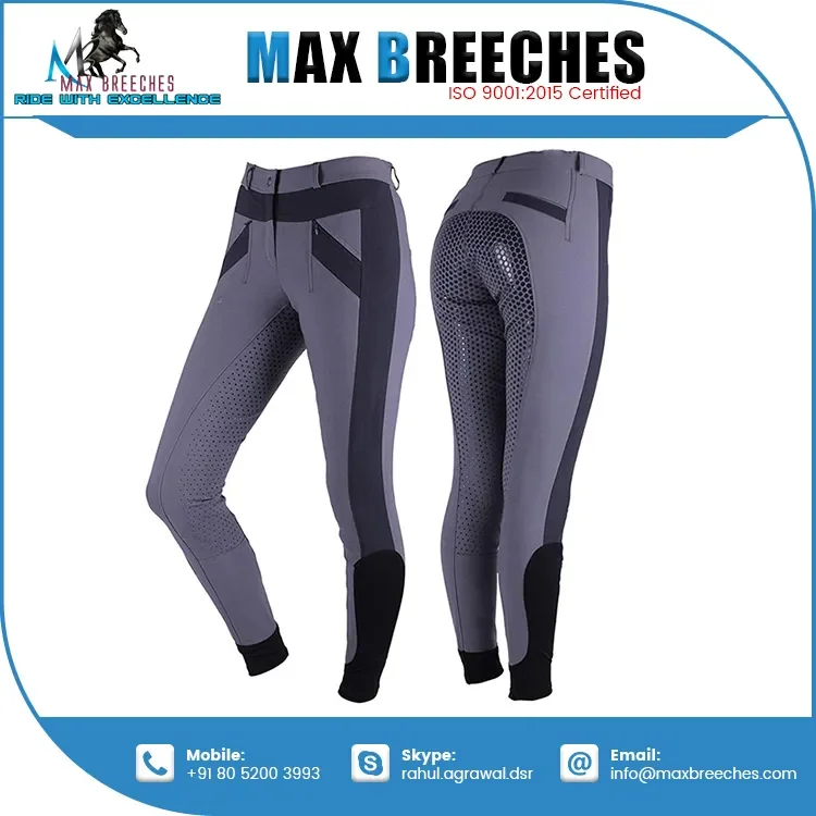 Horse Riding Tights Knee Patch Grip Equestrian Pants Schooling Riding Breeches at Wholesale Price from India