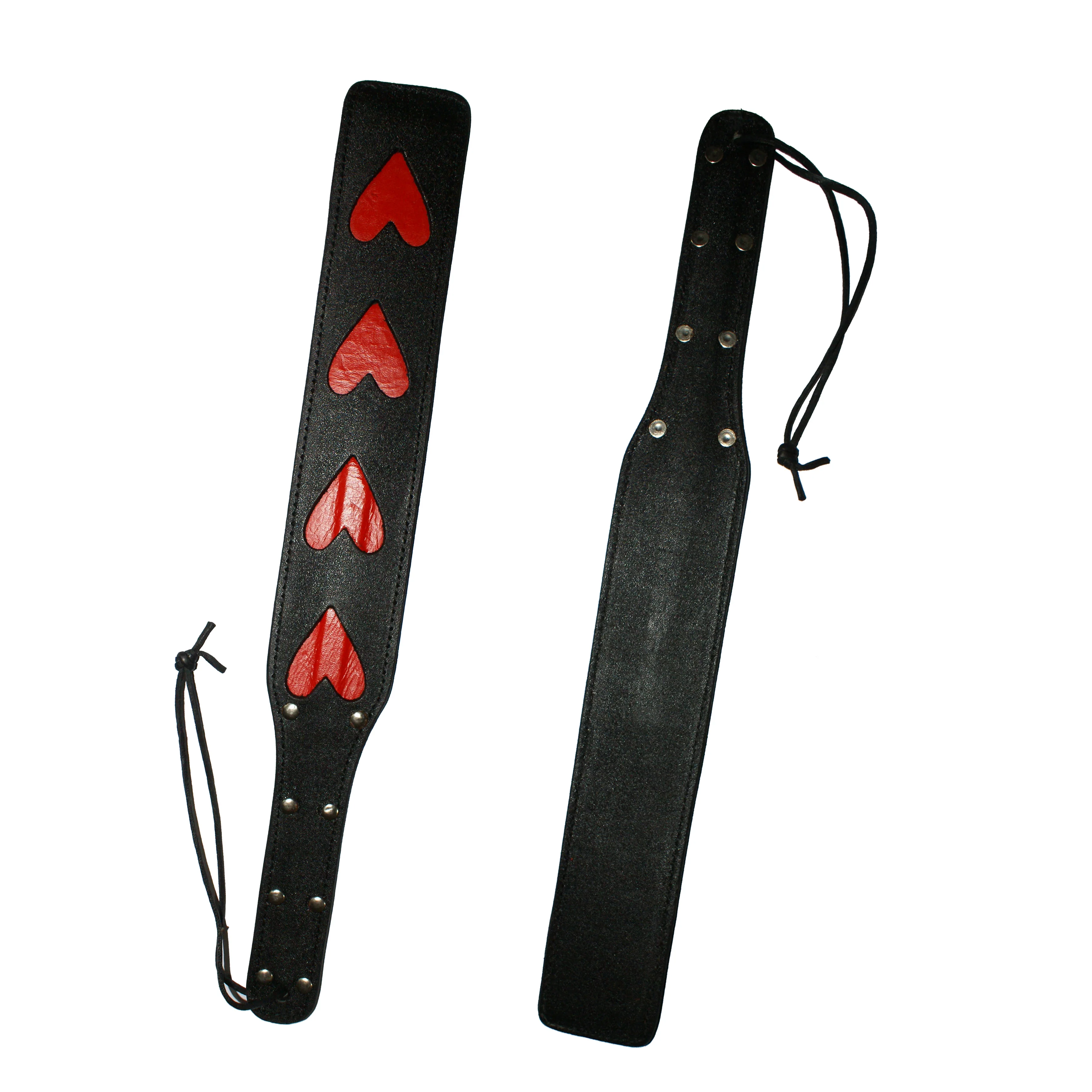 HMB-605C Genuine Leather Bondage Paddle Whip Bullwhip for Costume Roleplay and BDSM Play